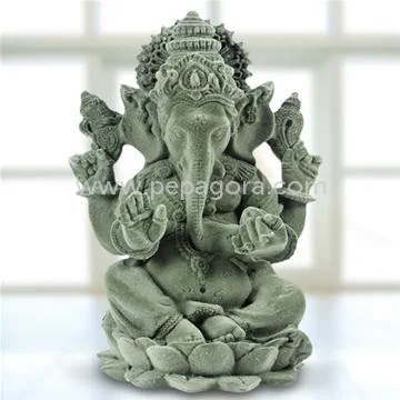 Grey Flocking Ganesha Idol 