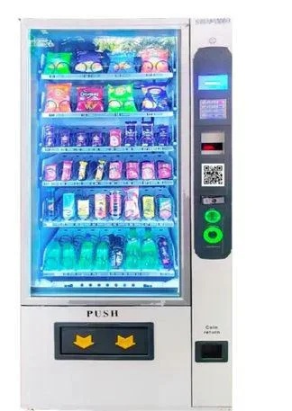 Snack and Cold Drink Vending Machine with Automatic 220V Single-Phase Dispensing, Heavy-Duty MS Construction for Commercial Food