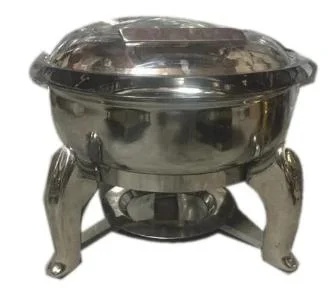 Stainless Steel Round Chafing Dish 8Kg Capacity for Hotels