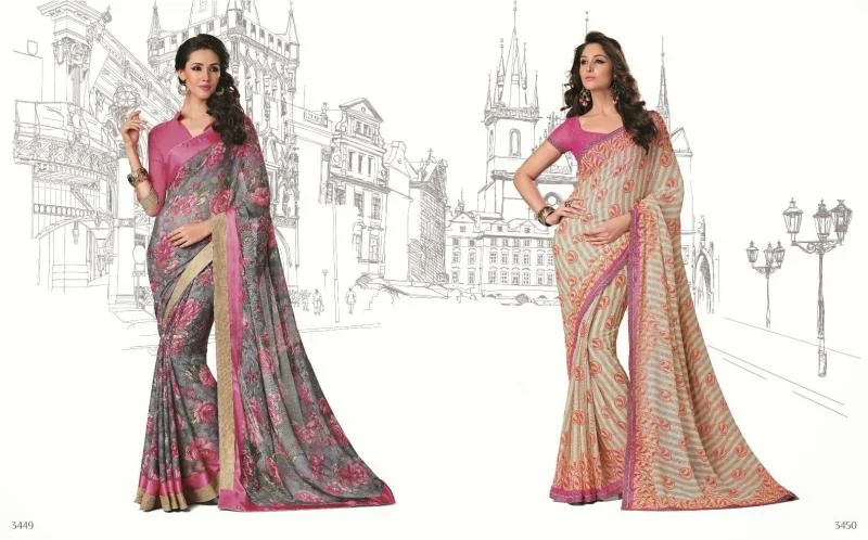 MTkwODA=/mediabank/images/products/GreyColorWithPinkFlowerPrintLiteBrownBorderCreamColorwithOrangePrintLinearVol-3DesignerSarees1946248232_19080.webp