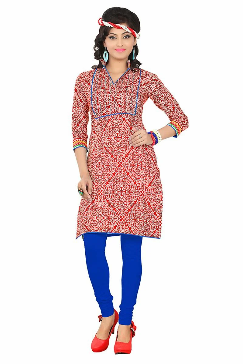 MTkwODA=/mediabank/images/products/RedColorWithredDesignerPrintdBlueLaceatBottomBorderWithBlueGreenYellowColoredLaceBorderSleveesDreamReadyMadeKurtis994767261_19080.webp