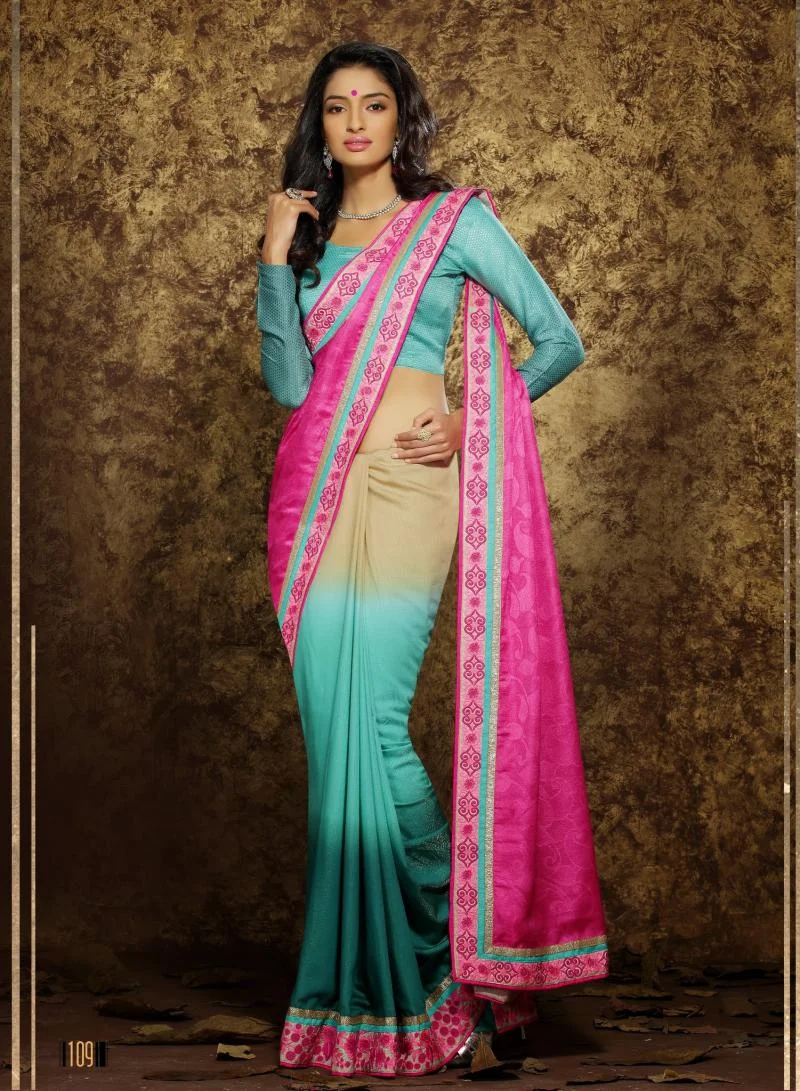 MTkwODA=/mediabank/images/products/TurcoiseShadedLiteBrownColorWithWhiteonpinkembroideryFlowerBorderQueenDesignerSarees1117960516_19080.webp