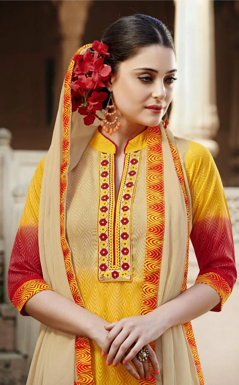 MTkwODA=/mediabank/images/products/YellowredShadedWithYellowonRedBottomNeckEmbroideryBorderNewDesignerSemiStitchSalwarKameez344425002_19080.webp