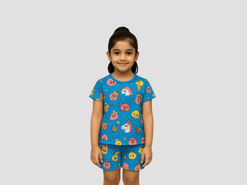 Kids nightwear set for children in soft comfortable fabric