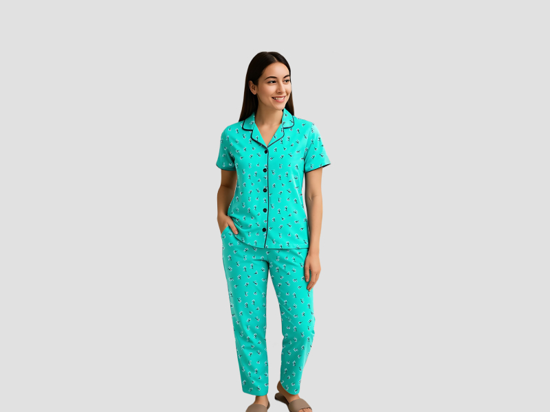 Printed pyjama sets for women nightwear use