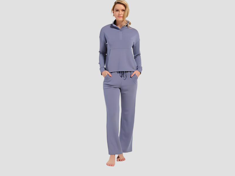 Solid hooded night suit for women nightwear and lounge use
