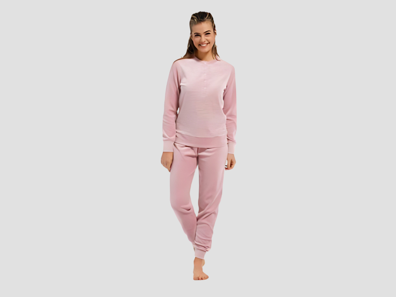 Striped full sleeve night suit for women sleepwear