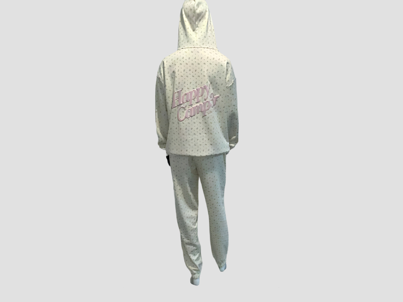 Women printed hooded sweatshirt and jogger pants co ord set
