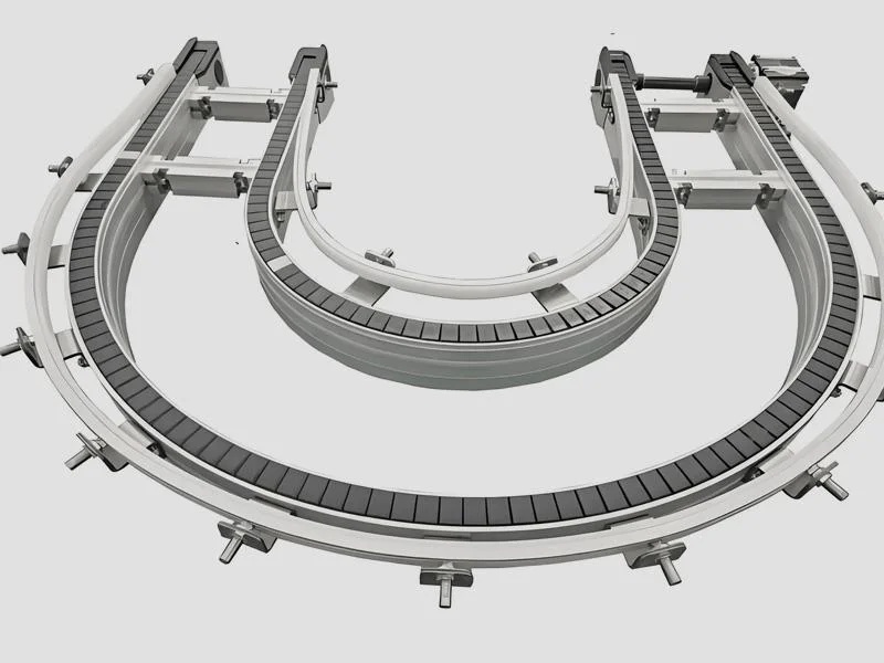 CV2/180 Degree Flat Top Chain Conveyor Curve