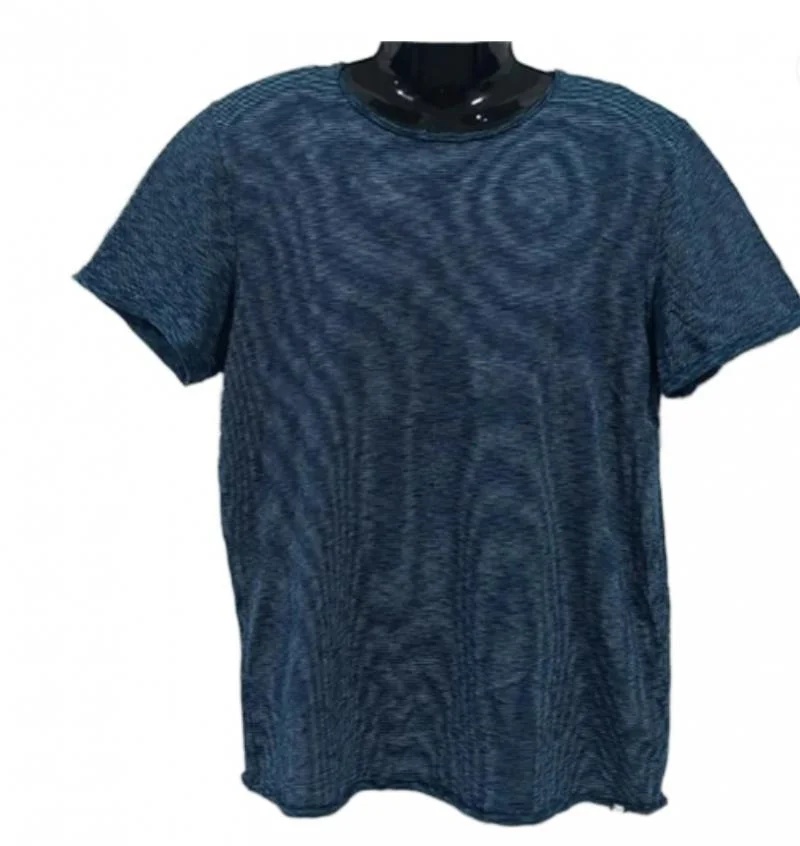 Blue Men Cotton T Shirt - Color: Multicolor