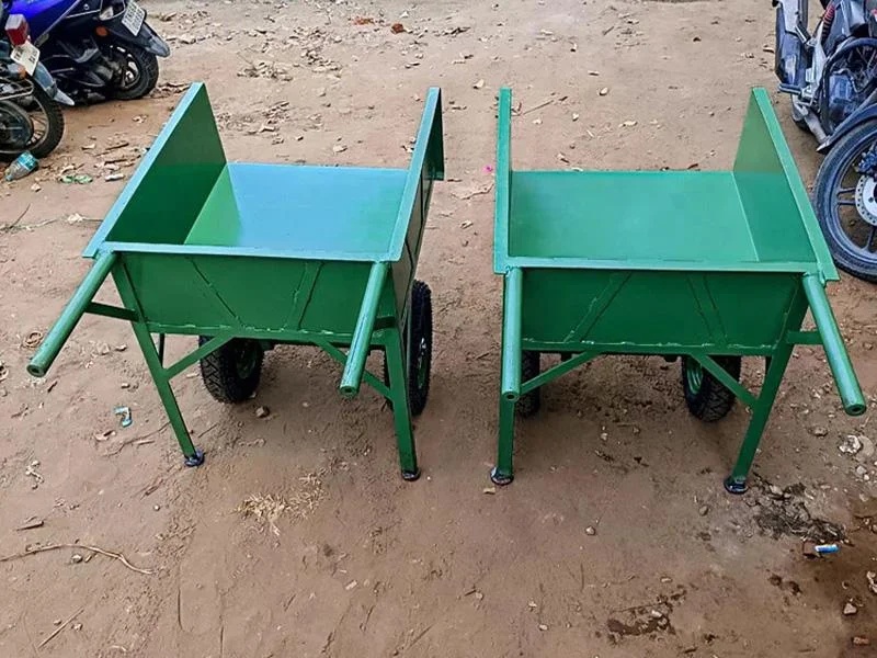 Double Wheel Barrow Trolley for Construction Handling