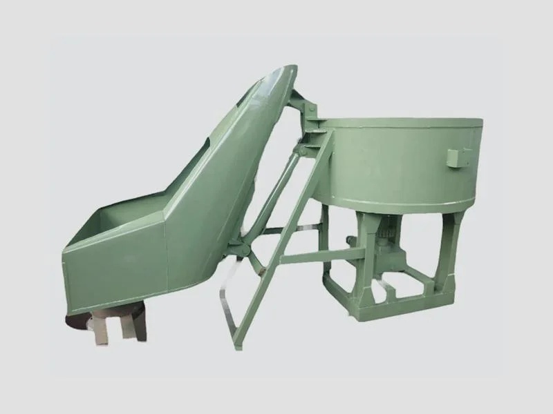 Green Mild Steel Pan Concrete Mixer for Construction