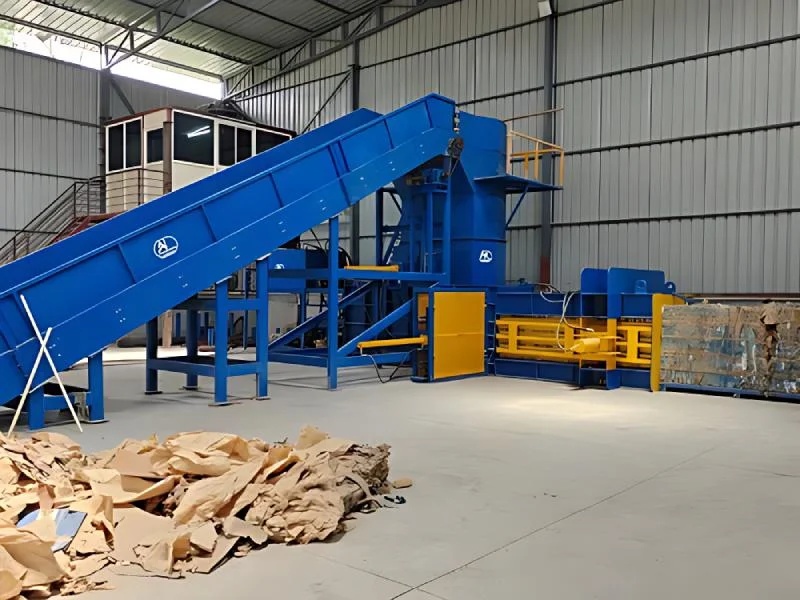 Scrap Kraft Paper Fully Automatic Horizontal Baling Machine For Cardboard