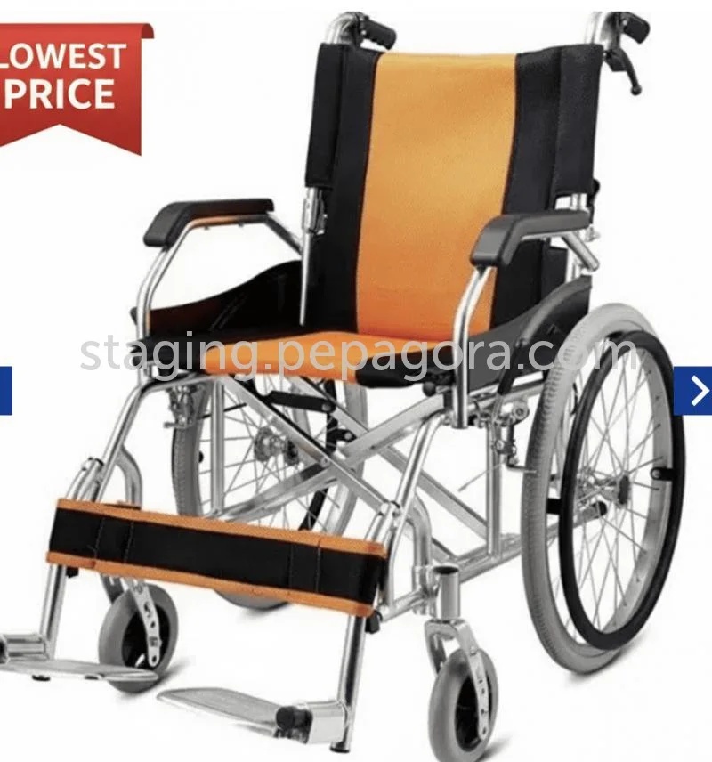 Lightweight Wheelchair with Foldable Backrest and Attendant Handbrakes â€“ FREEWHEELS