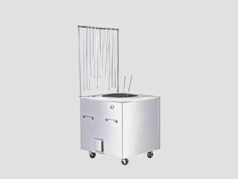 SS Square Tandoor with Shewer Stand