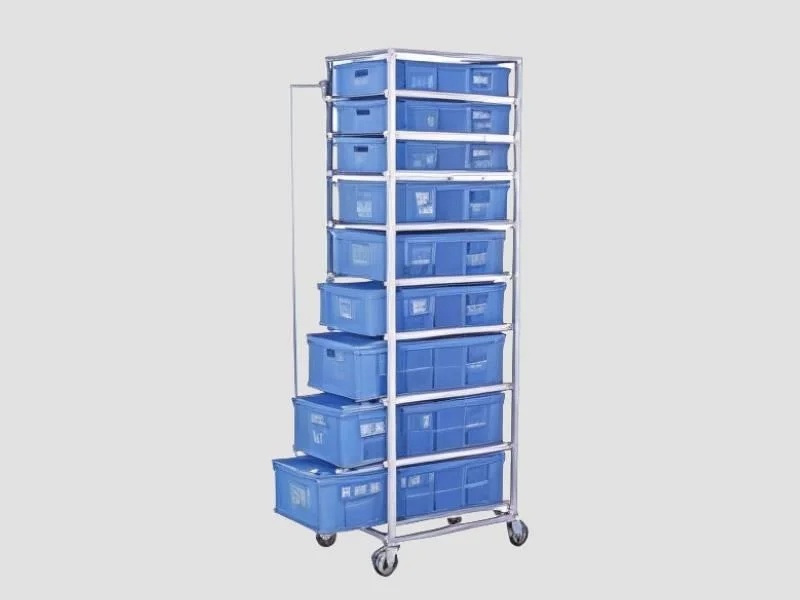 SS Storage Rack Trolley 
