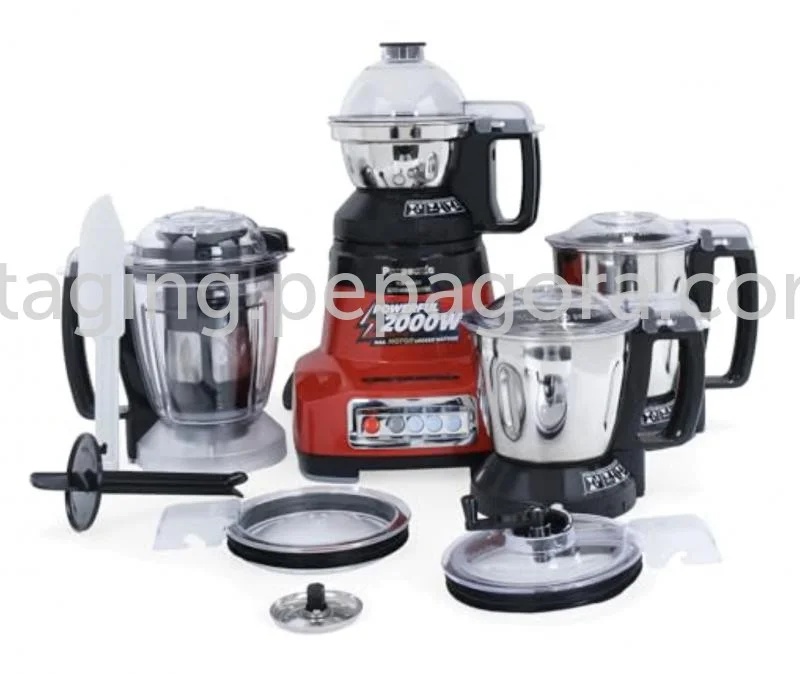 Panasonic MX-AE475 (Red) | Monster 750 Watts Juicer Mixer Grinder |With 3 Stainless Steel & 1 Juicer Extractor Jar|2 Years Produ