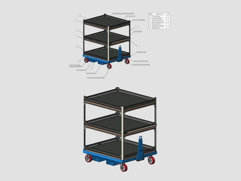 Custom-Built Kitting Trolley