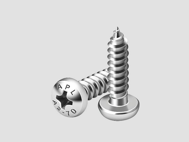 Cross Recessed Pan Head Tapping Screw Stainless Steel Industrial Fastener