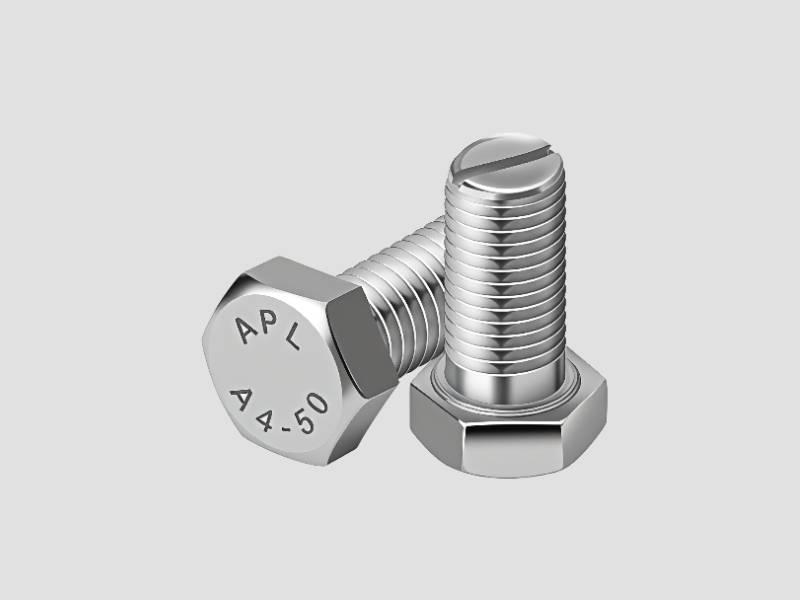 Hex Head Bolt with Bottom Slot - Industrial Fastener for Secured Locking