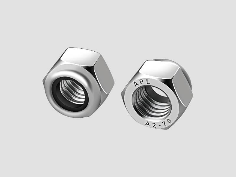 Stainless Steel Hex Nylock Nut - DIN 982 Industrial Fastener