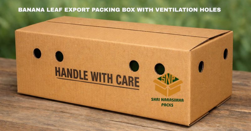 Banana Leaf Export Packing Box With Ventilation Holes