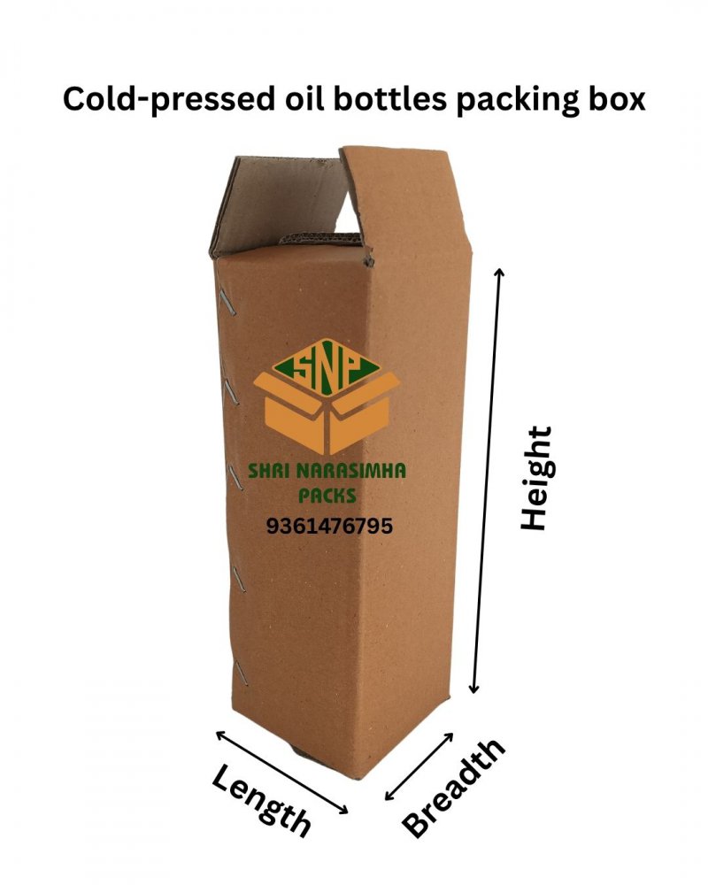 Cold-pressed oil bottles packing box