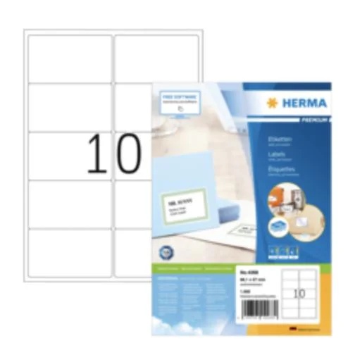 PREMIUM address labels A4, 99,1 x 57 mm, white, permanent adhesion