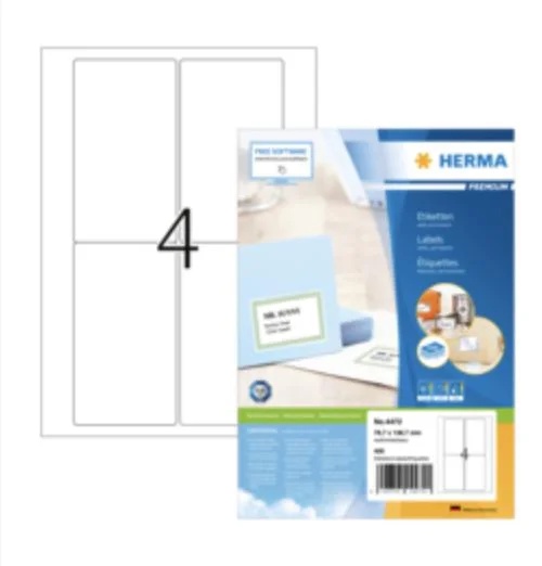 PREMIUM labels A4, white (Article 4270)