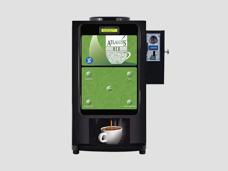 ATLANTIS NEO COIN OPERATED 2-Lane Tea and Coffee Vending Machine
