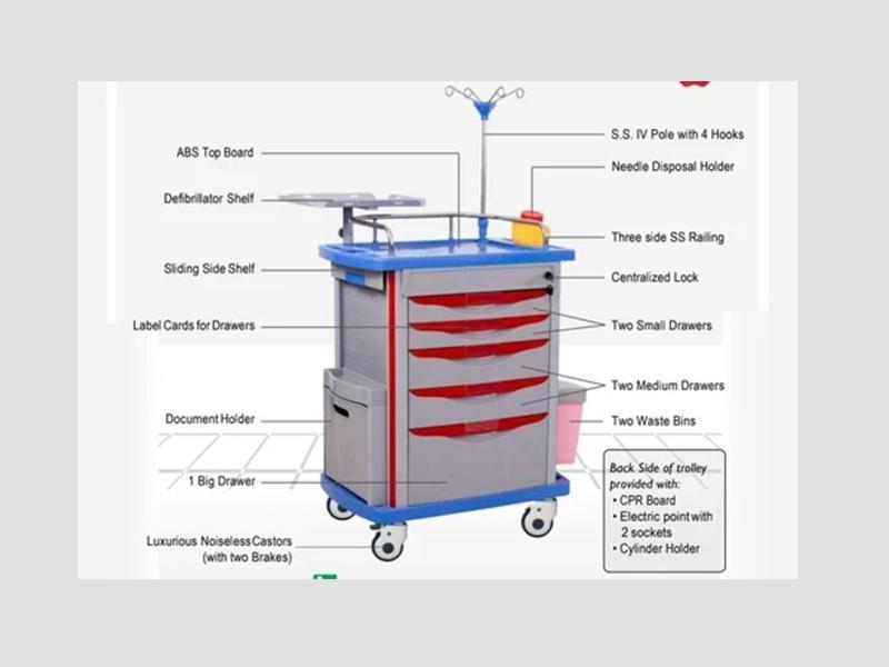 Hospital Emergency Cart – Mobile Patient Care Cart