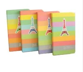 Classic Rainbow Paris Tower Notebook A7/A4 â€“ Custom Hardcover Journal