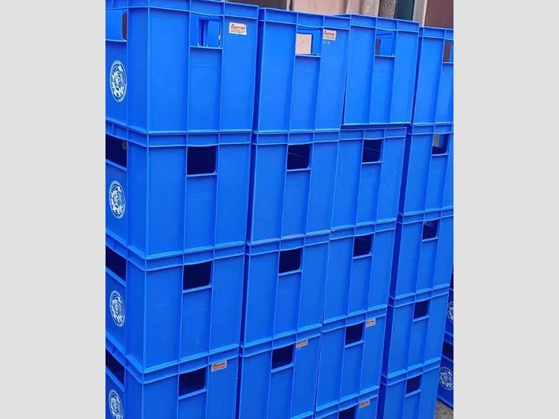 750 Ml Plastic Bottle Crate – Beverage Transport & Storage Use