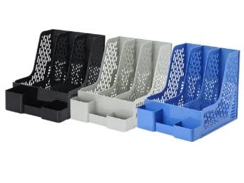 Multi-Function 3-Compartment Magazine Holder for Office Storage â€“ Comix B2033