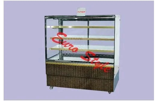 Rectangular Straight Glass Display Counter for Retail and Commercial Use