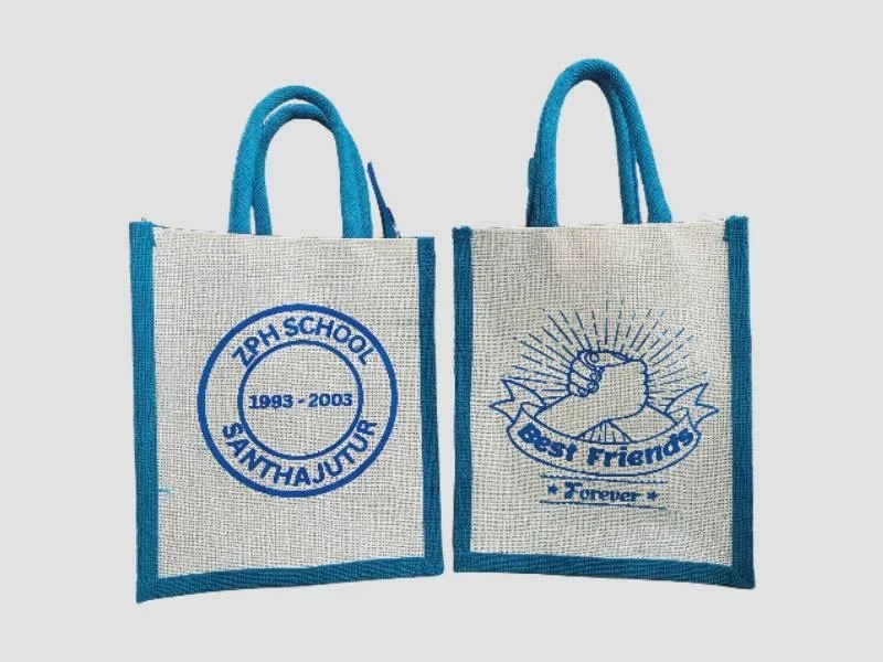 Customised Jute Bags 12×10×5 Inch Promotional And Gift Packaging Use