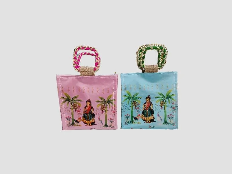 Half Saree Ceremony Bags 8×8×4 Inch Cultural Function Gift Use
