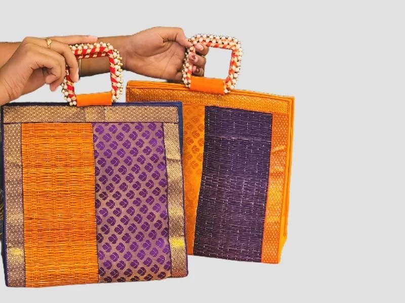 Korai Mat Bags Traditional Handwoven Pooja And Return Gift Use