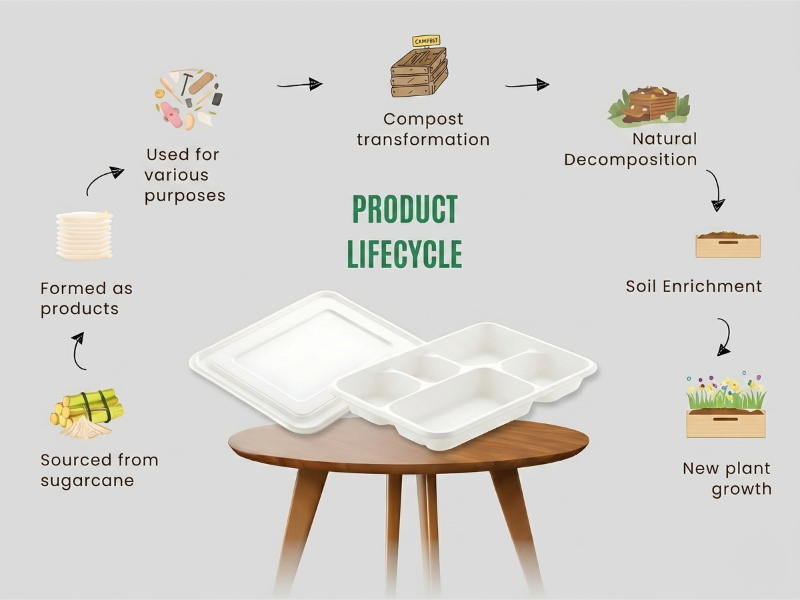 5 CP Meal Tray For Organized Food Serving And Packaging Applications