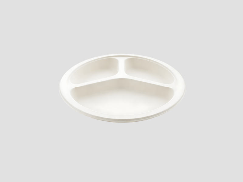 9 Inch 3CP Round Plate For Organized Food Serving Applications