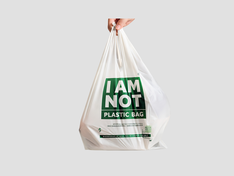 Bio Carry Bag 40 Microns 17 X 23 For Retail Packaging And Carry Applications