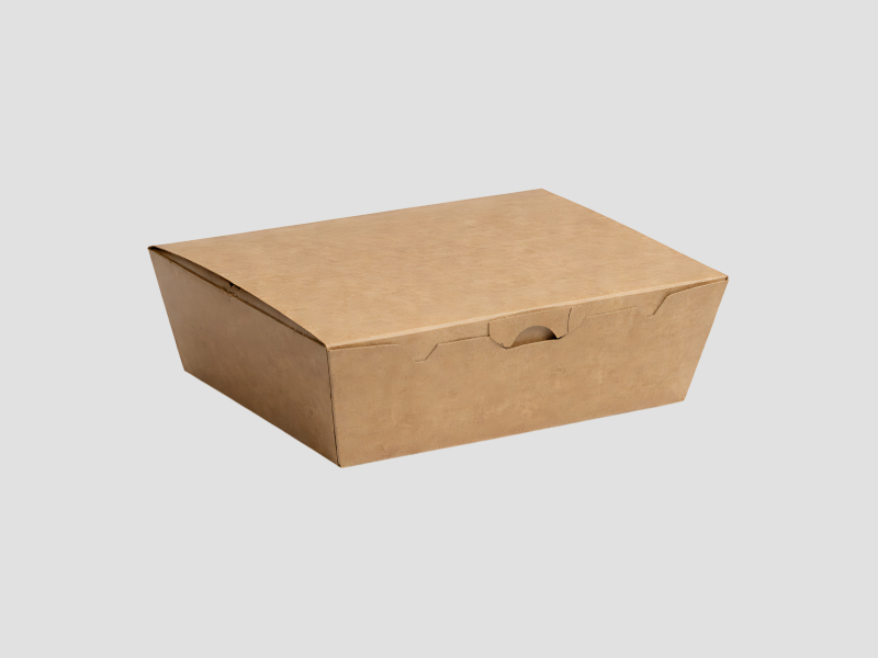 Kraft Food Boxes With Lid 500 ML For Food Packaging And Takeaway Applications