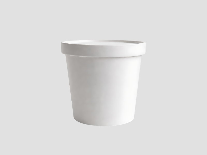 Paper Container With Lid 500 ML For Food Packaging And Takeaway Applications