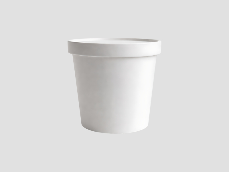 Paper Container With Lid 750 ML For Food Packaging And Takeaway Applications