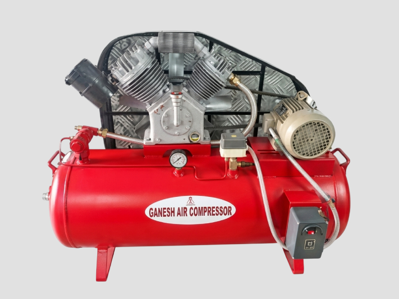 3 HP Double Stage Air Compressor 250 L Oil-Free Single Phase