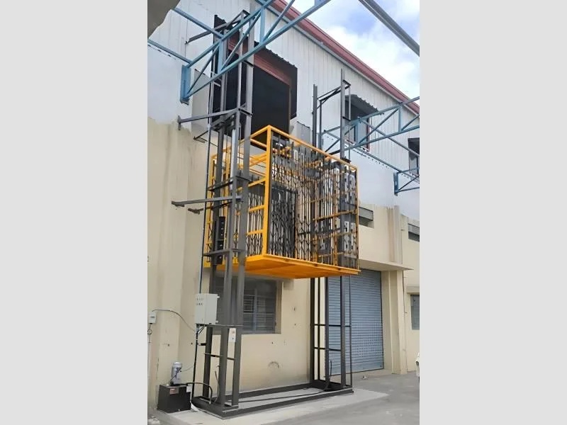 Double Mast Mild Steel Industrial Elevator 