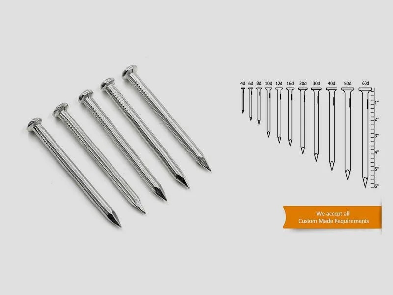 Concrete Nails Twisted/Smooth Shank for Masonry & Construction Use