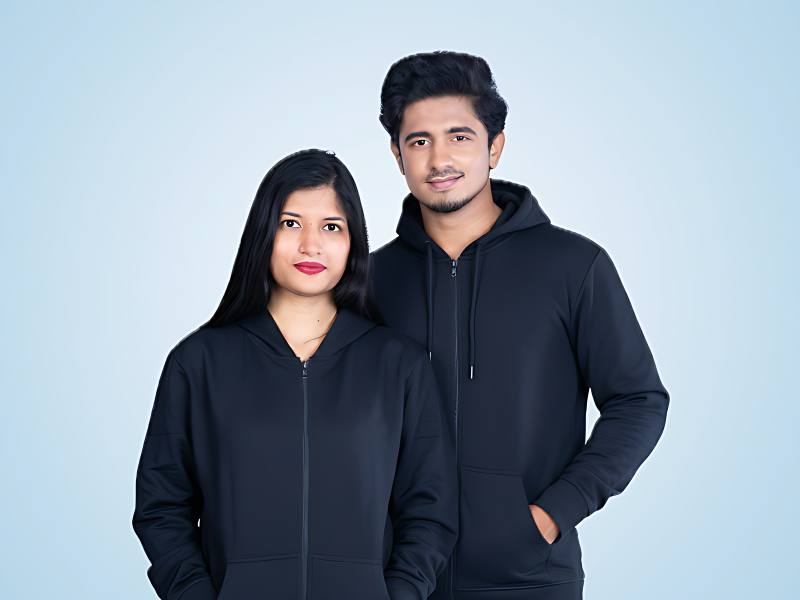 Unisex Cotton Zipper Hoodies 360 -370 GSM For Casual Use