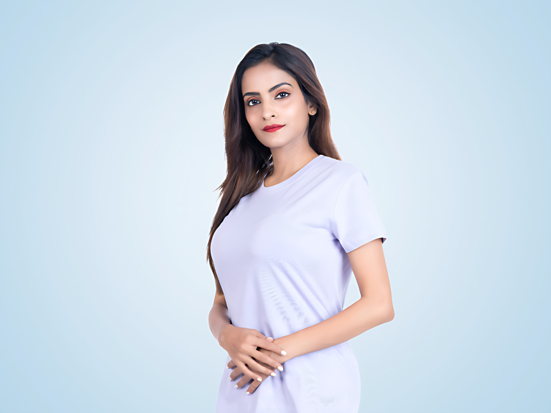 Womens Round Neck Half Sleeve T-Shirt