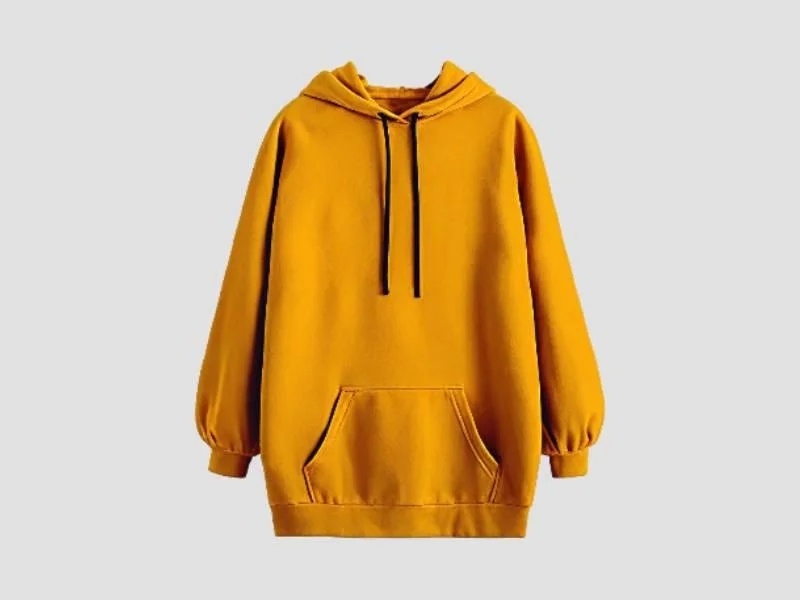 Women Cotton Hoodie Sweatshirt Comfortable Casual Wear Yellow
